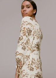 Halle Rococo Linen Blend Dress
