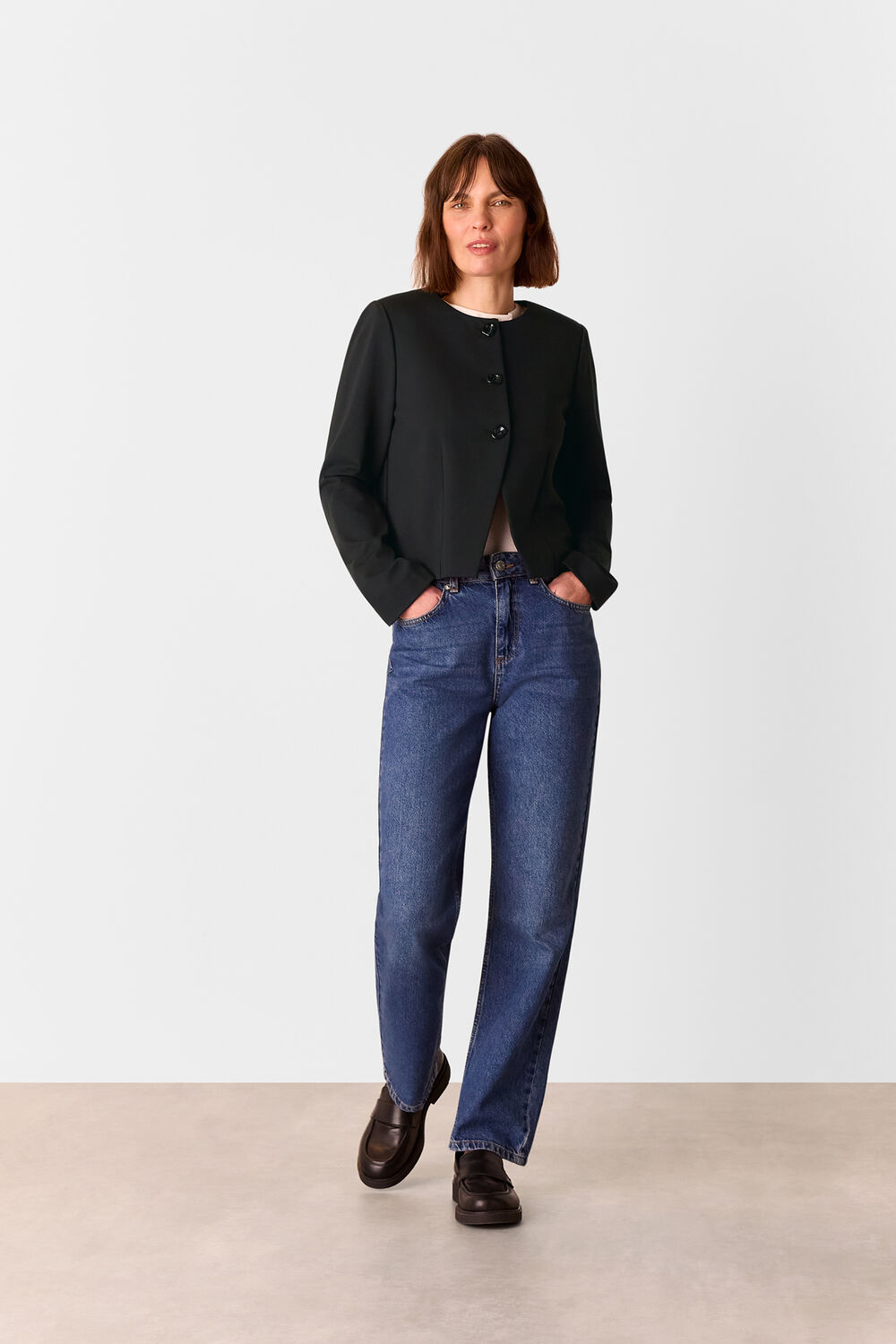 Anne Ponte Button Jacket