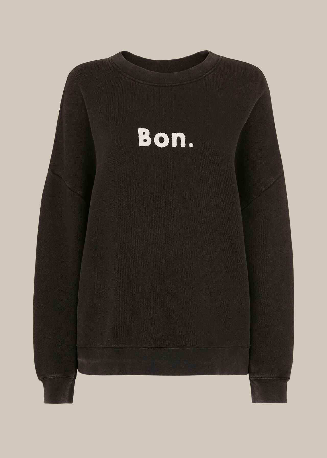 Washed Black Bon Sweater WHISTLES Whistles