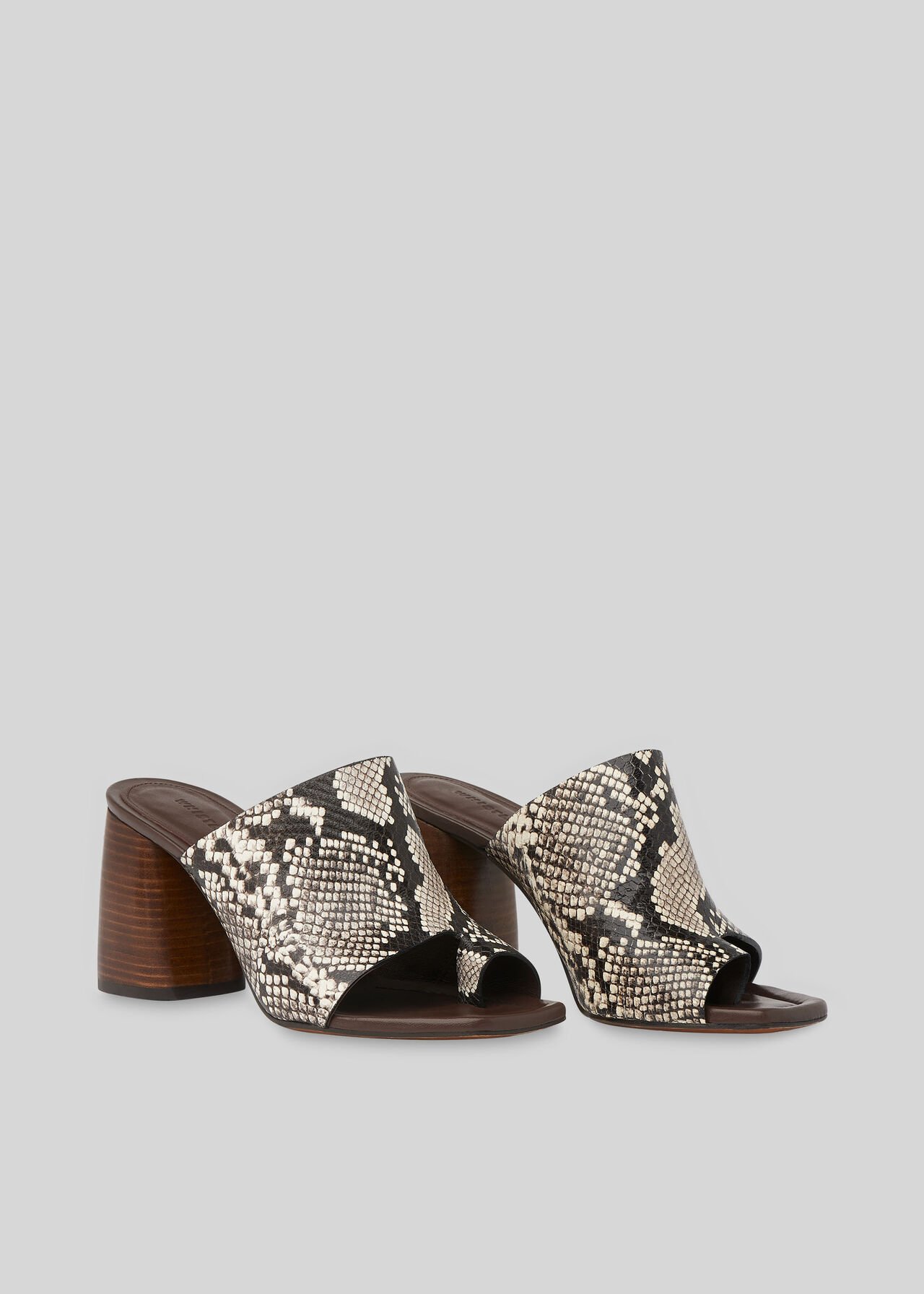 Acre Toe Loop Mule Snake Print