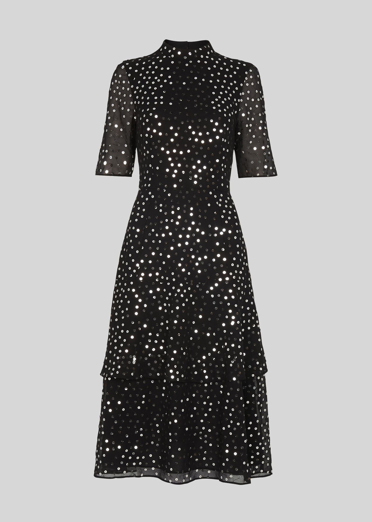 Ivanna Sequin Dress Black/Multi