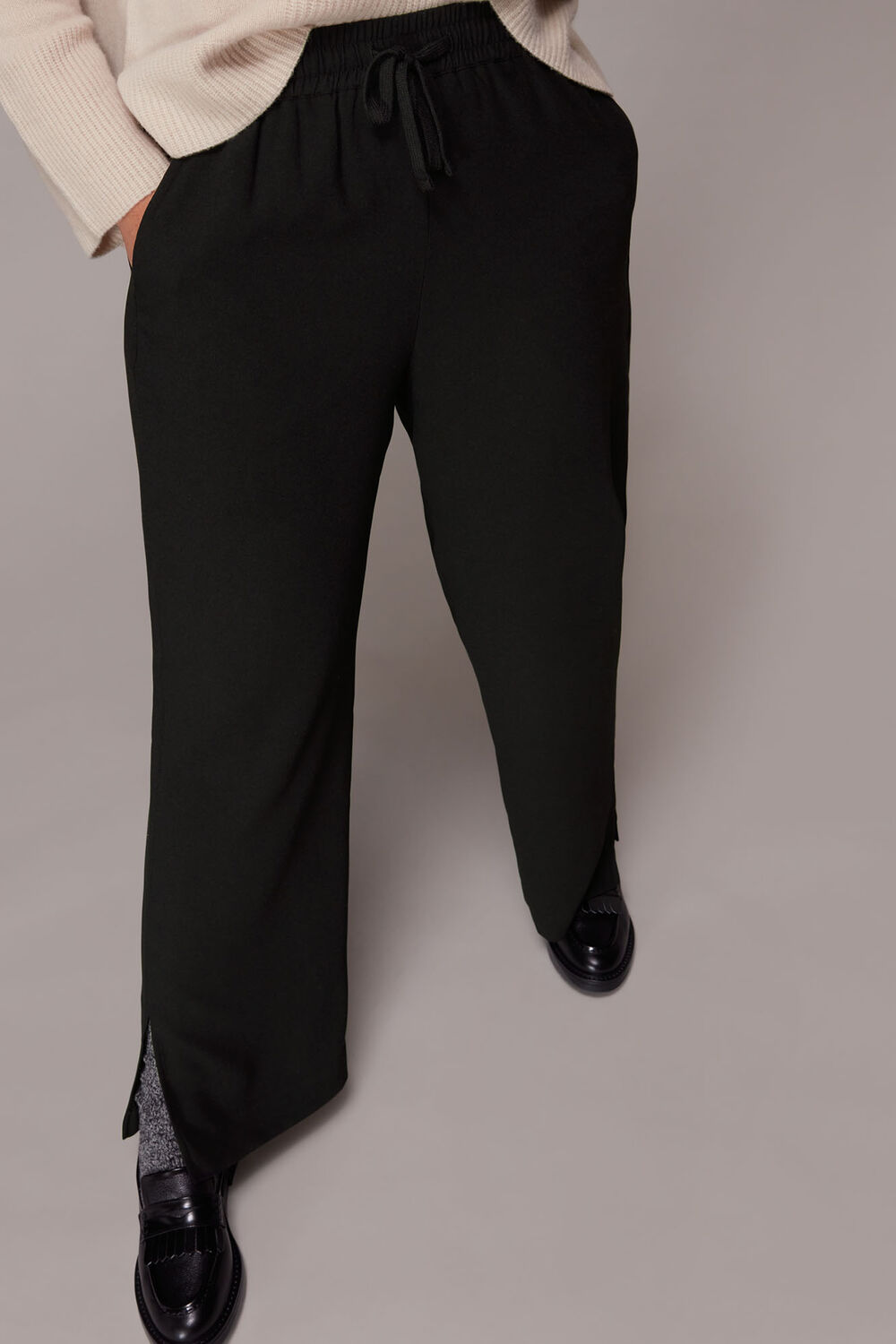 Side Split Crepe Trouser