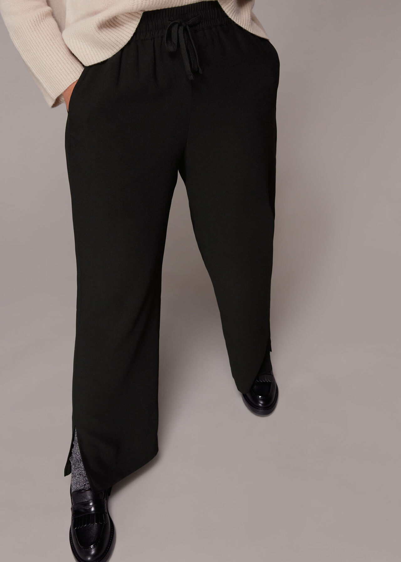 Side Split Crepe Trouser