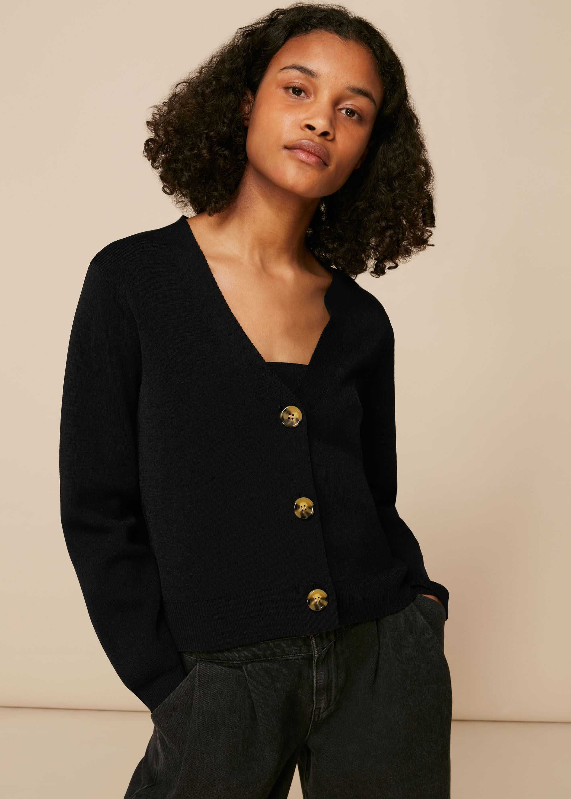 Summer top black cardigan