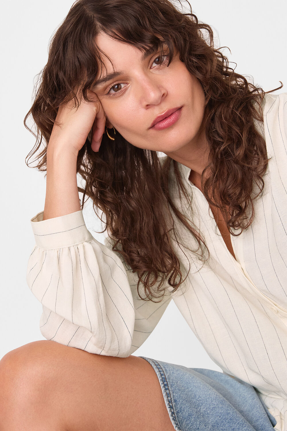 Stripe Long Sleeve Blouse