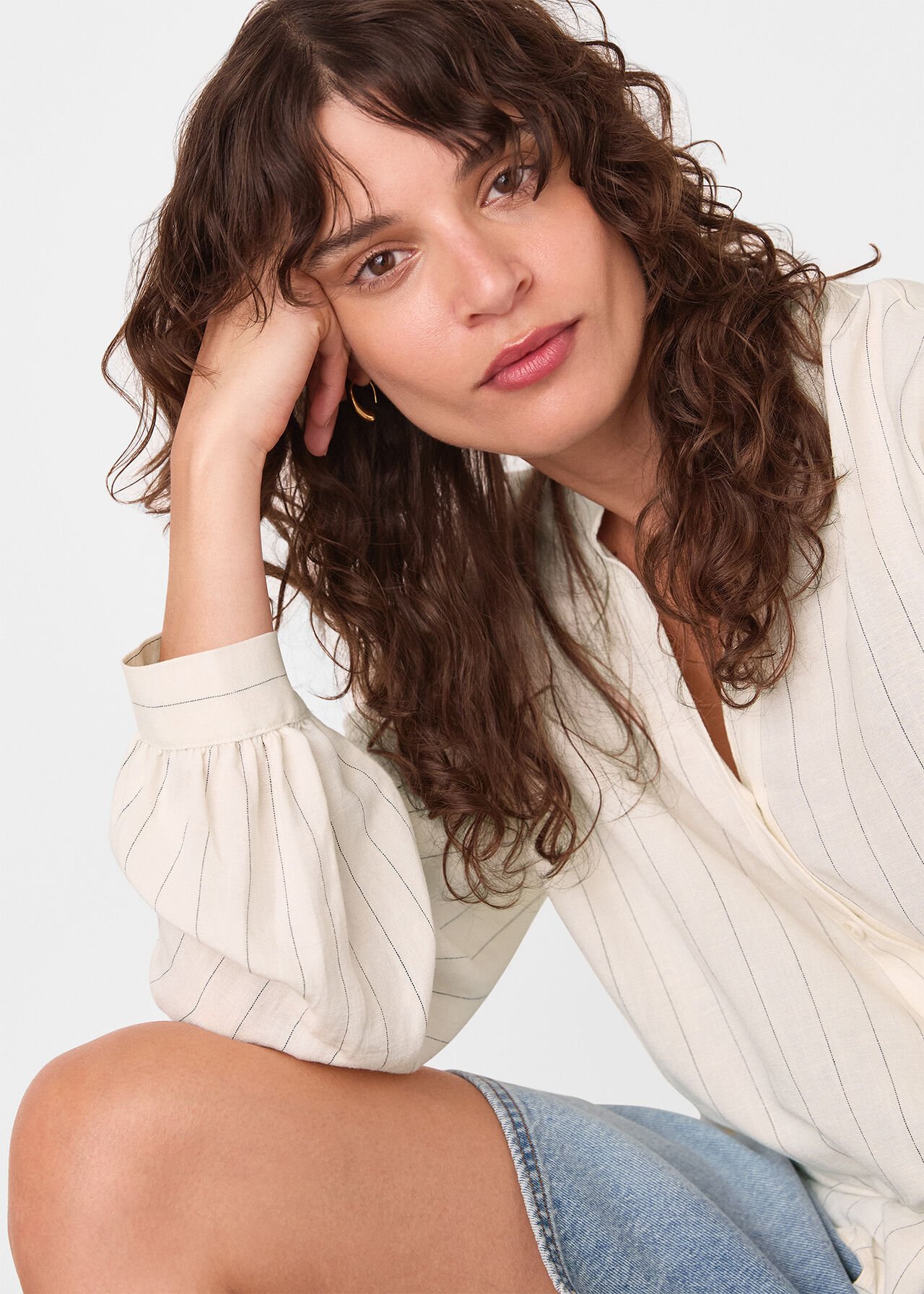 Stripe Long Sleeve Blouse