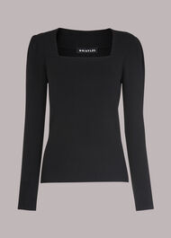 Square Neck Ribbed Top