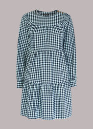 Gingham Tiered Trapeze Dress
