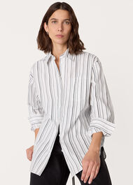 Mixed Stripe Oversized Shirt