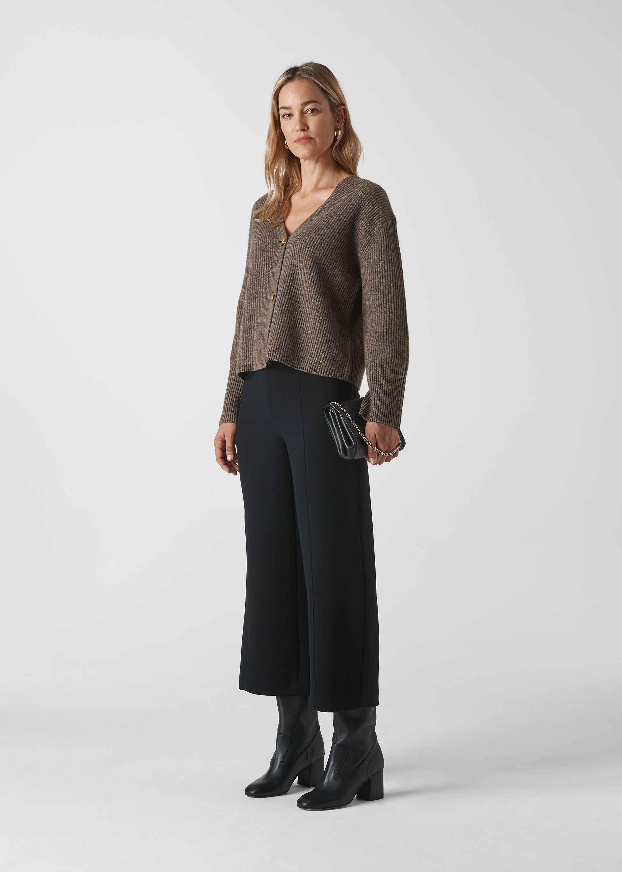 Oatmeal Chunky Yak Mix Cardigan