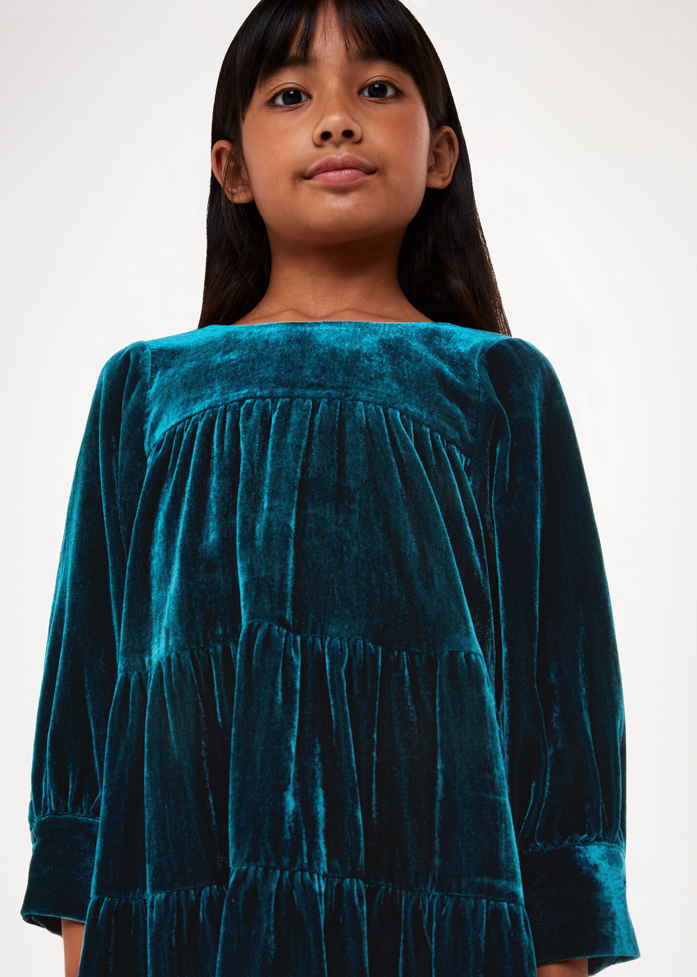 Whistles blue velvet dress outlet