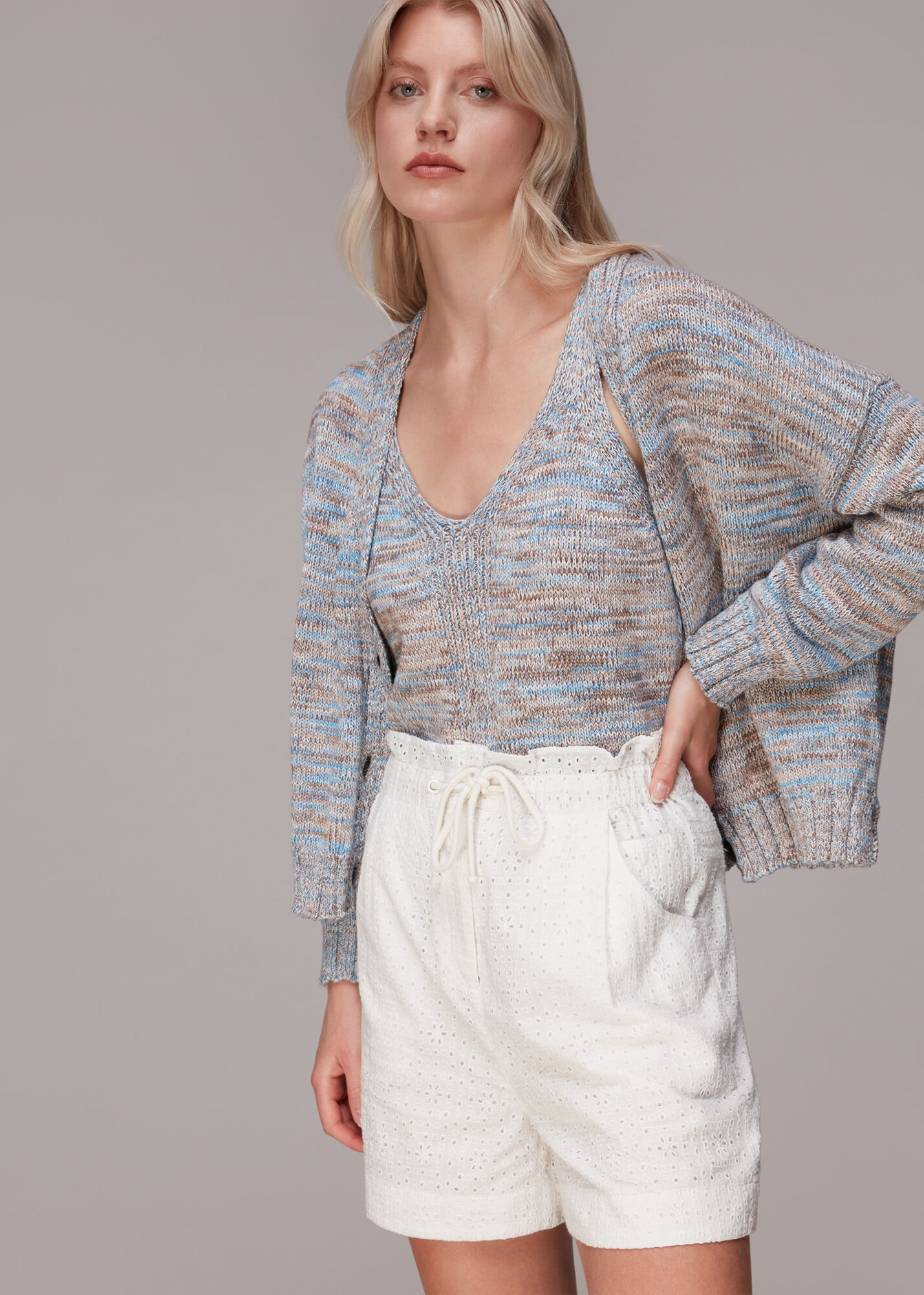 Ivory Jules Broderie Short WHISTLES
