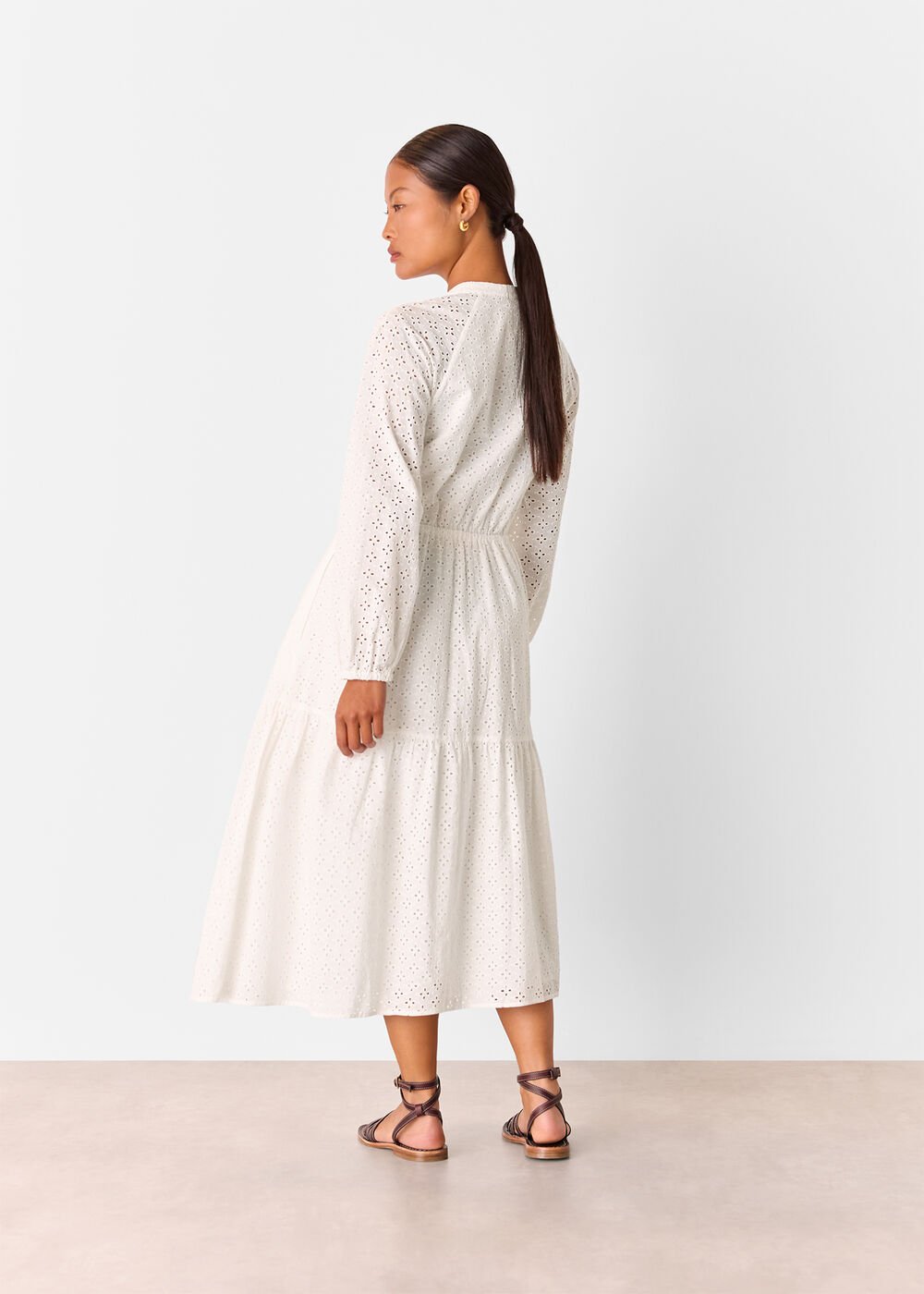 Petite Broderie Midi Dress