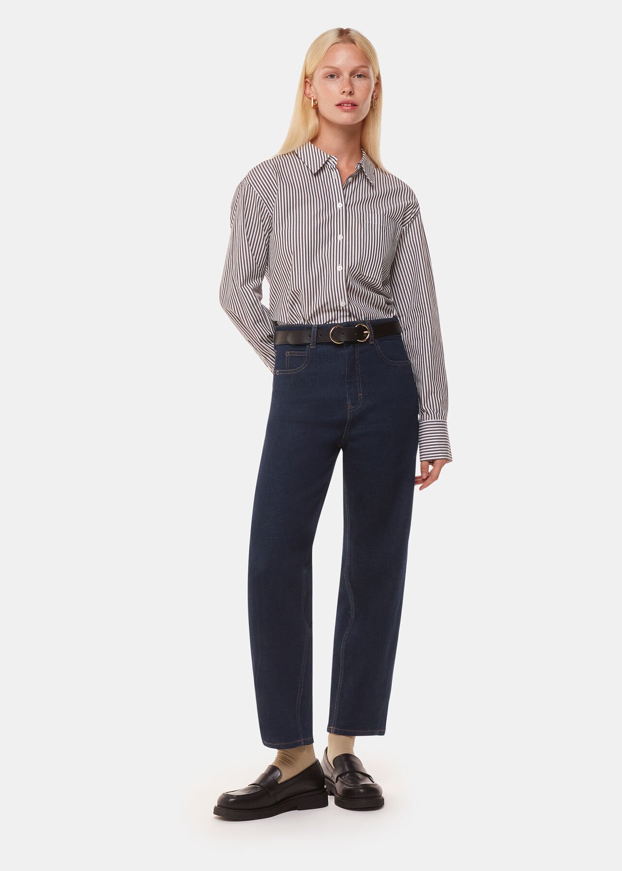 STRETCH BARREL LEG JEAN STRETCH BARREL LEG JEAN