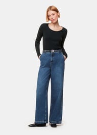 Ribbed Scoop Neck Top