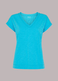 Willa V Neck Cap Sleeve Tee