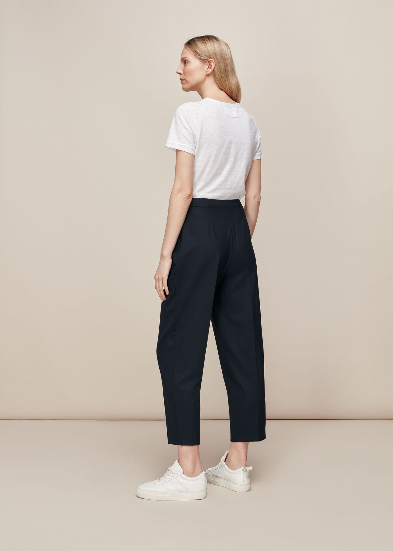 Anita High Waist Trouser Navy