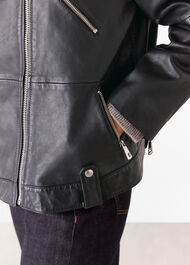 Freja Leather Biker Jacket