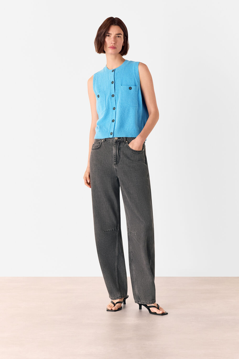 Cotton Boucle Textured Tank