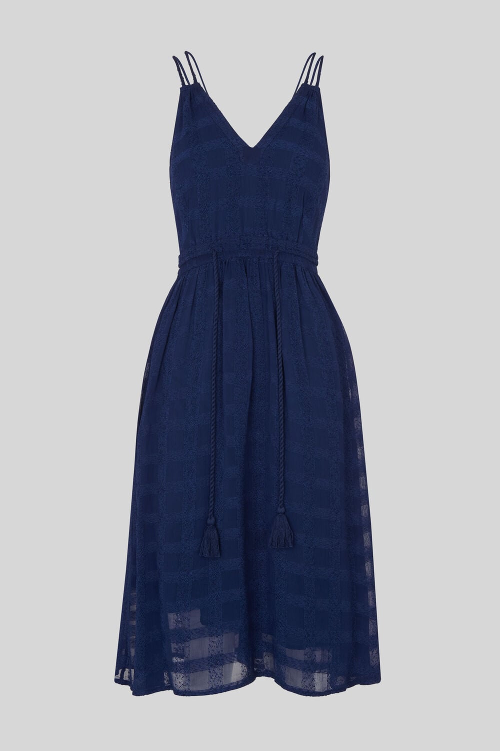 Hari Textured Strappy Dress Navy