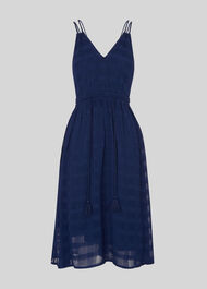 Hari Textured Strappy Dress Navy
