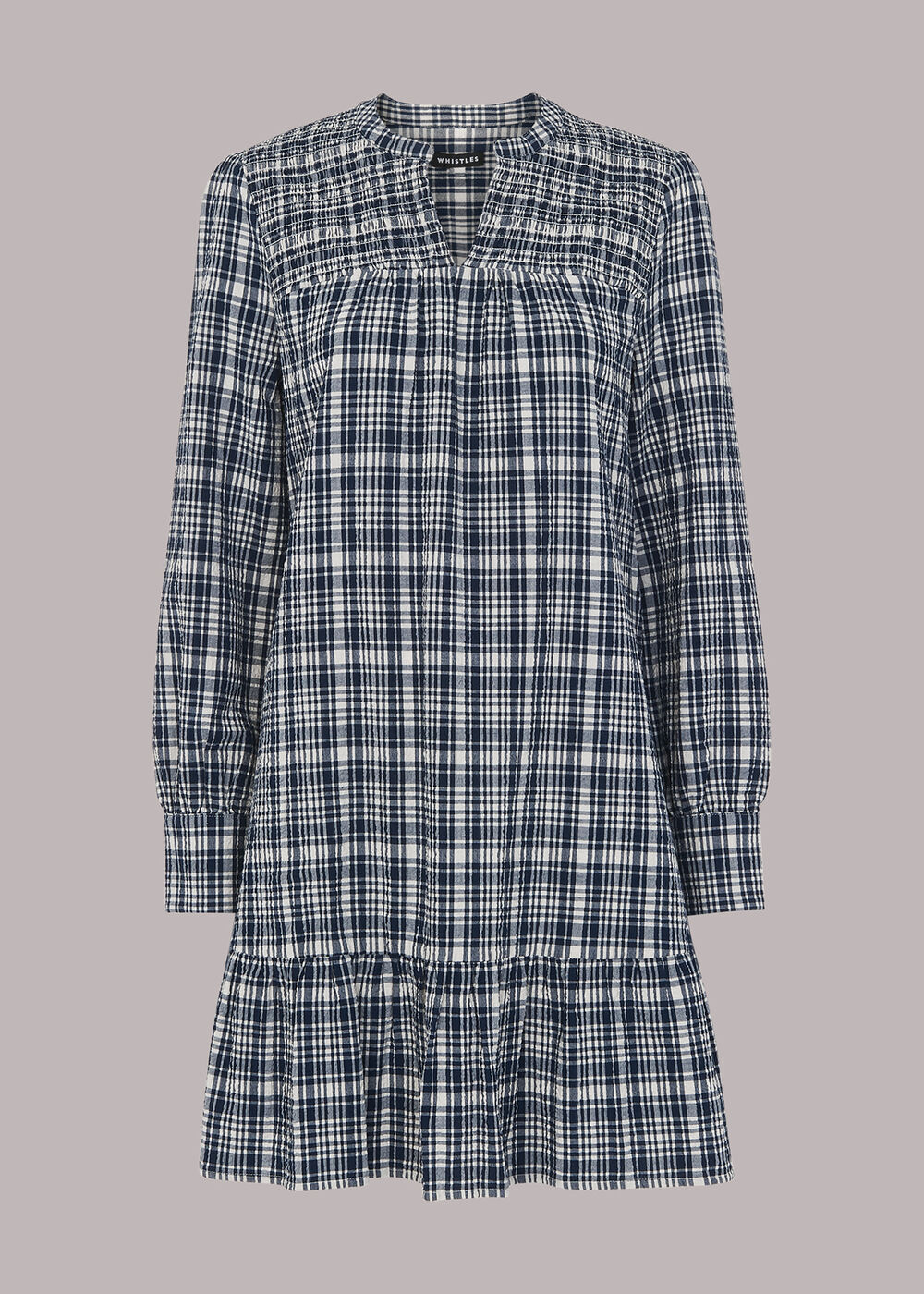 Seersucker Check Flippy Dress