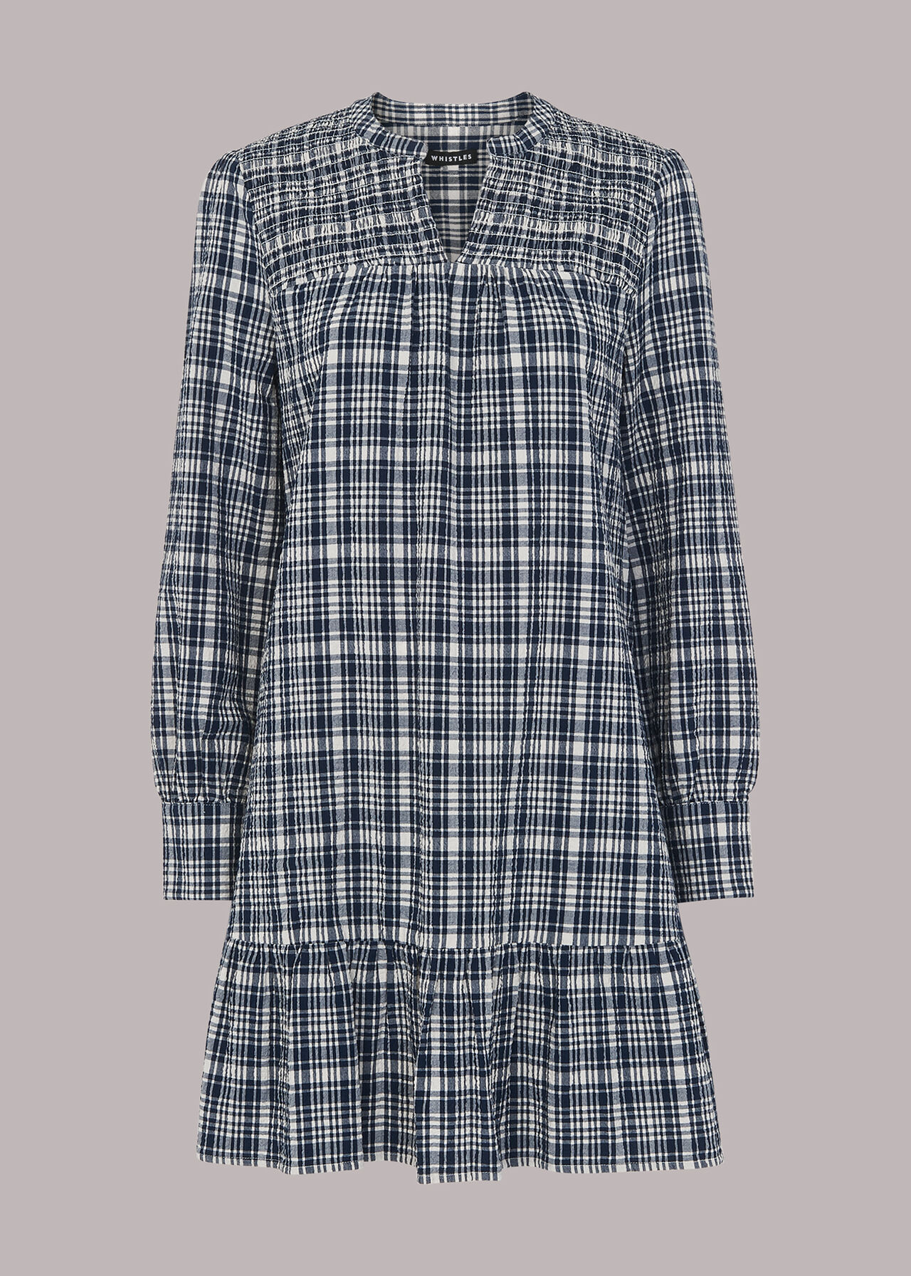 Seersucker Check Flippy Dress