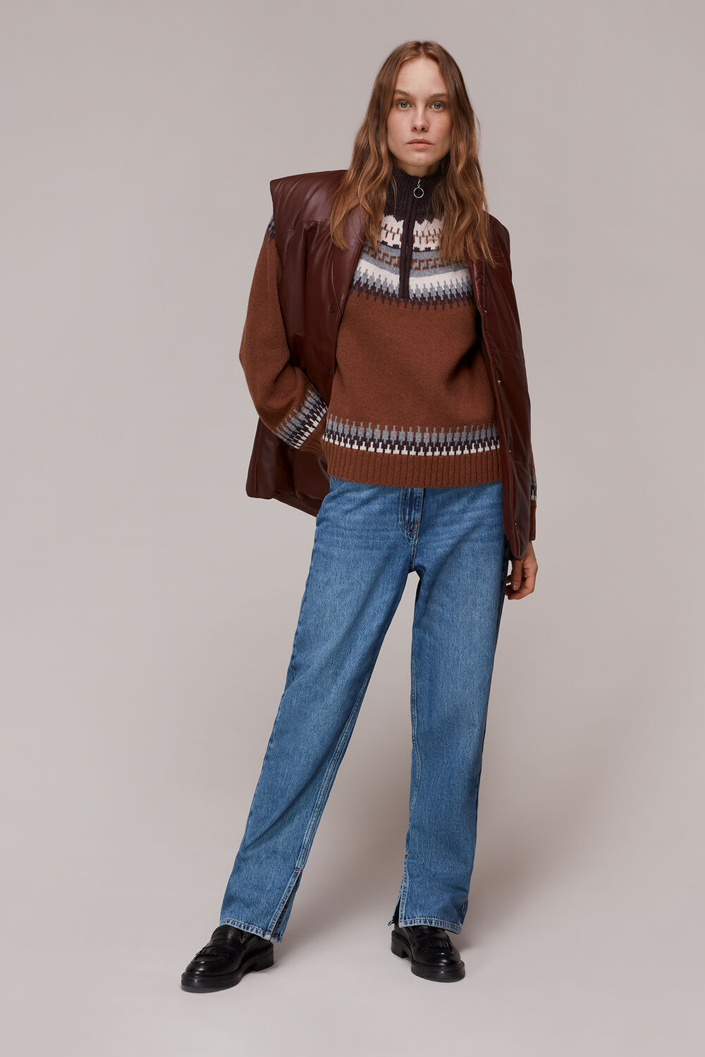 Fairisle Zip Sweater
