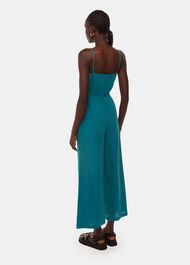 Wrap Linen Blend Jumpsuit