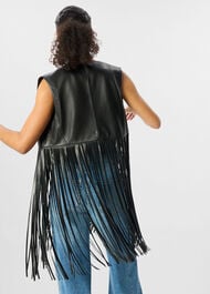 Rei Leather Fringed Waistcoat