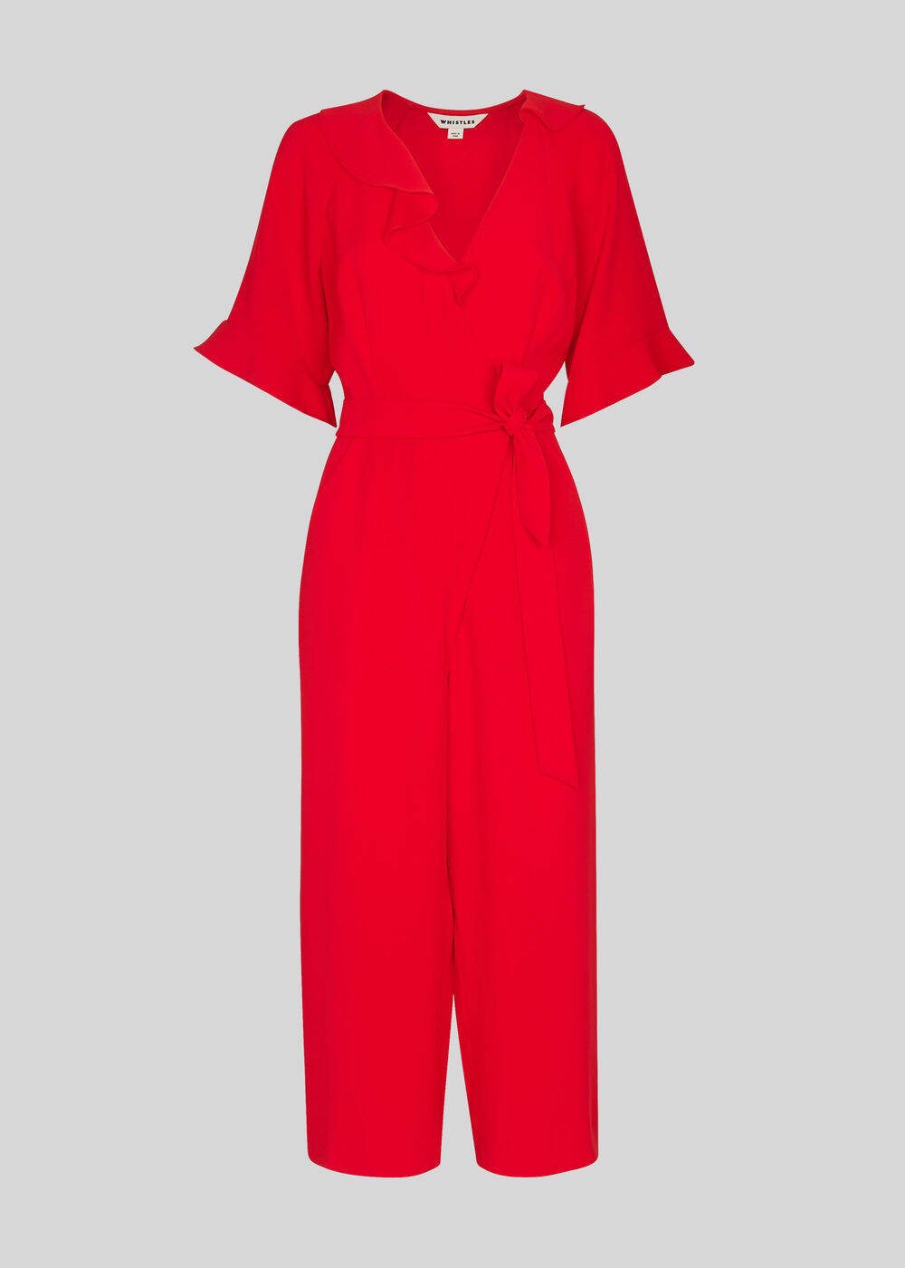 Alma Frill Jumpsuit Red