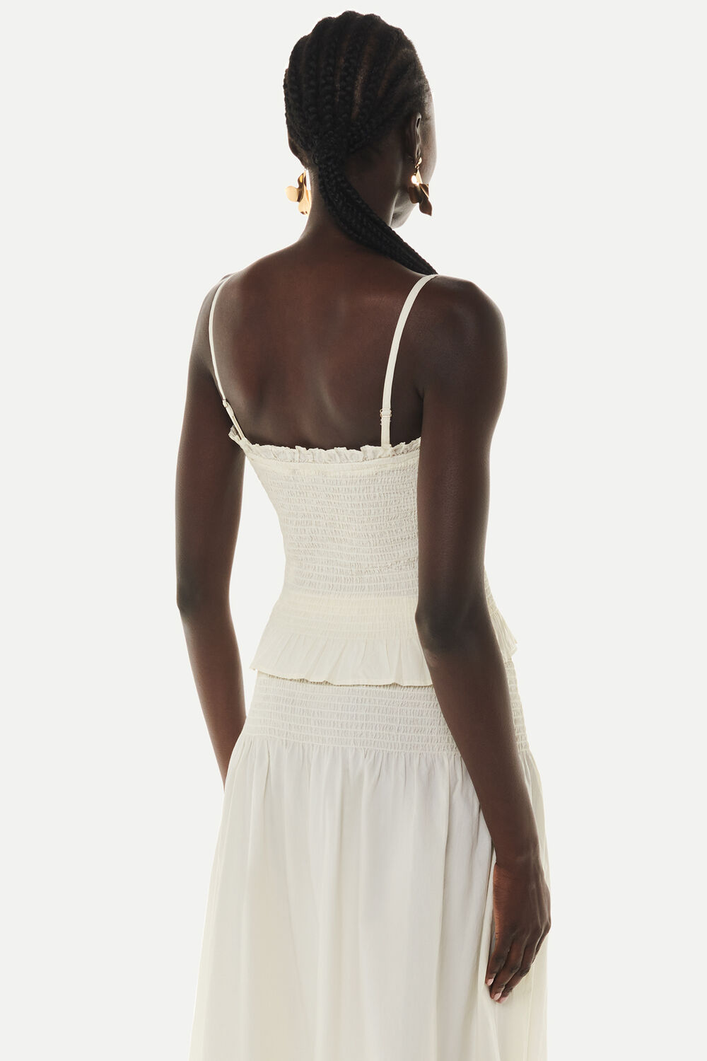Ivory Detachable Lois Crinkle Top