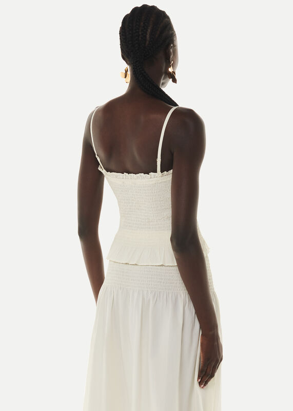 Ivory Detachable Lois Crinkle Top