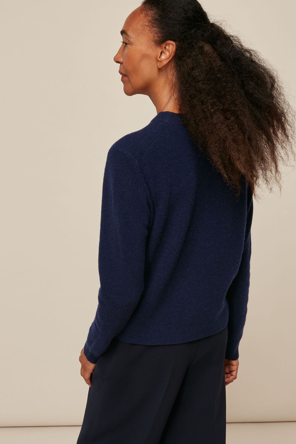 Twist Front Wool Cashmere Knit
