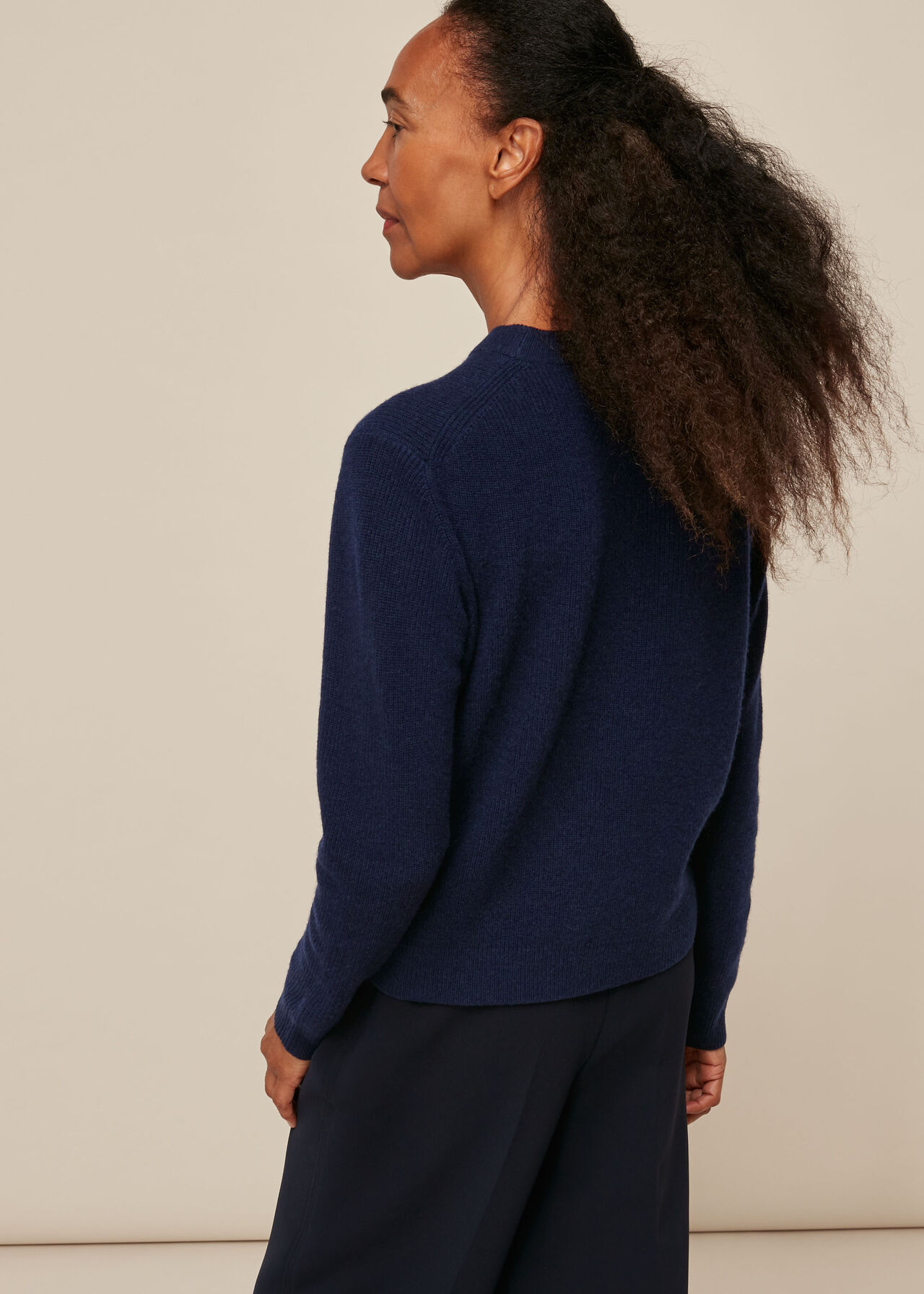 Twist Front Wool Cashmere Knit