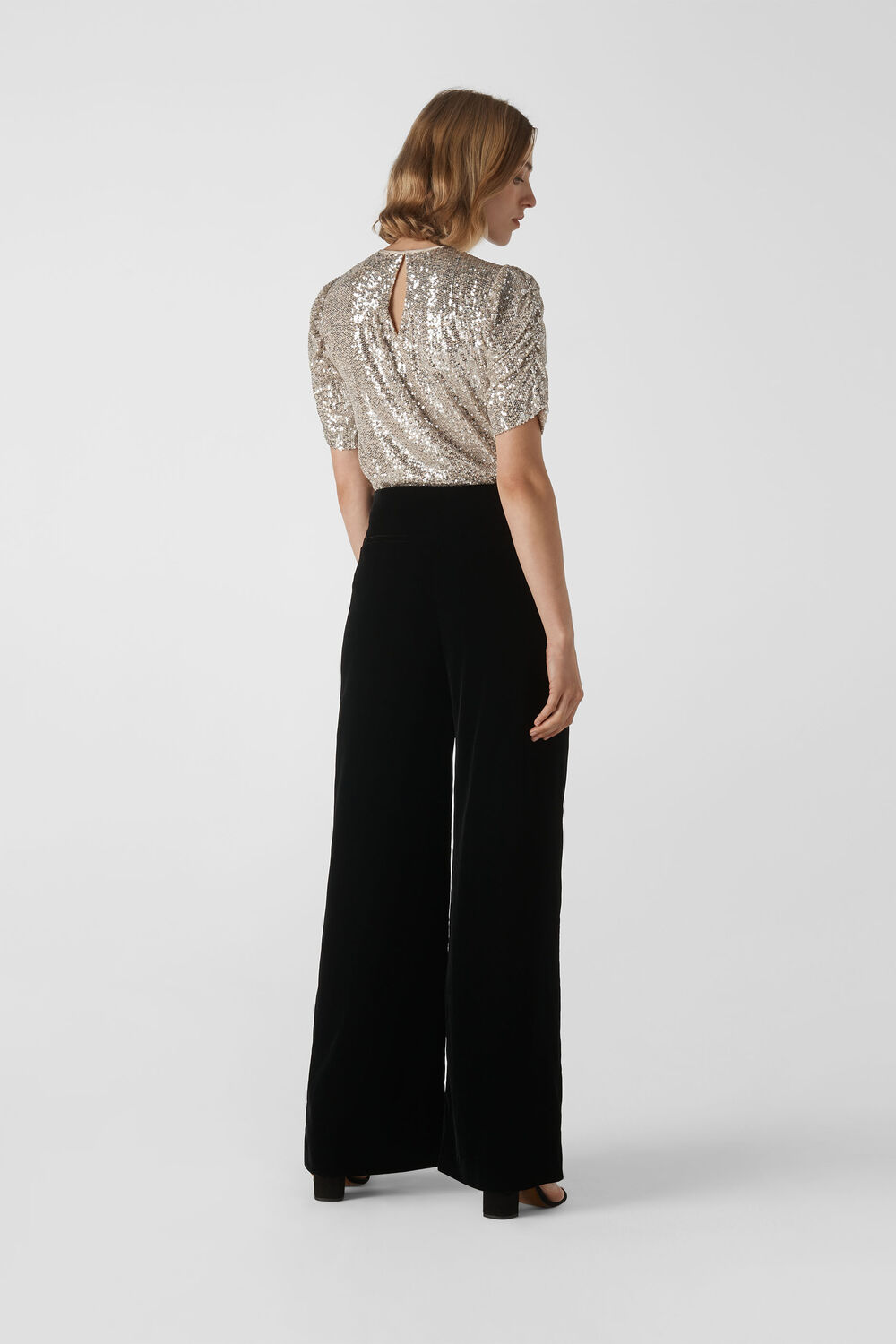 Seema Sequin Top Silver