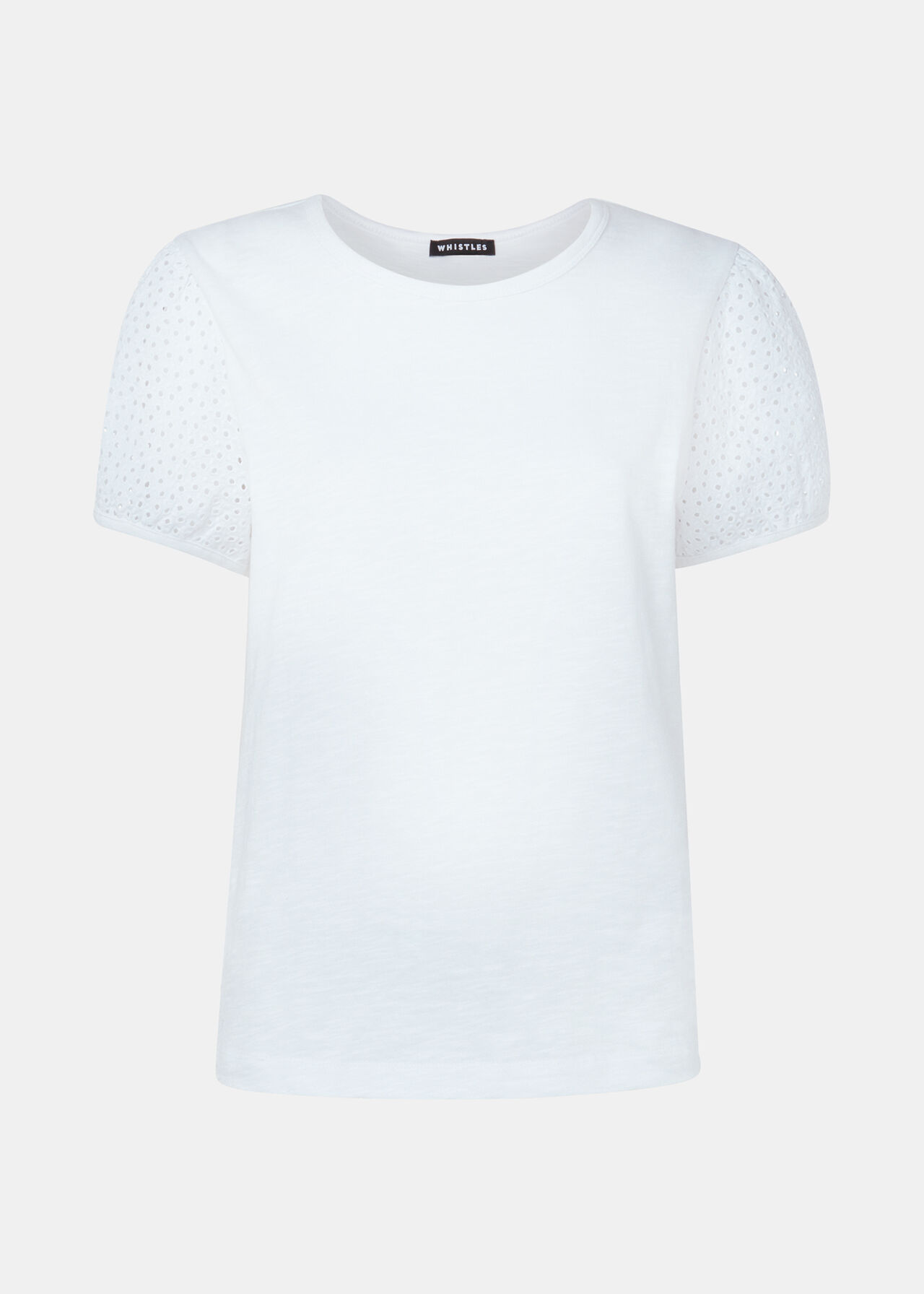 Broderie Puff Sleeve T-Shirt