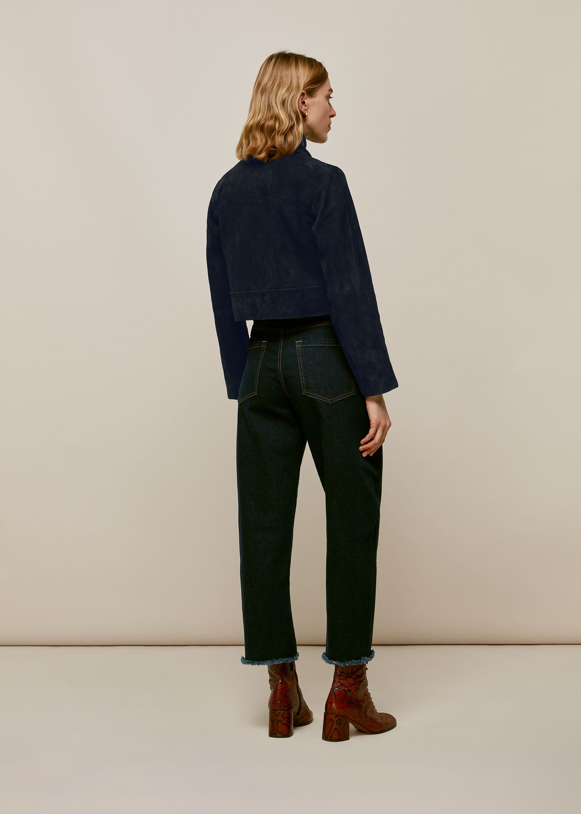 Suede shop sweater jacket