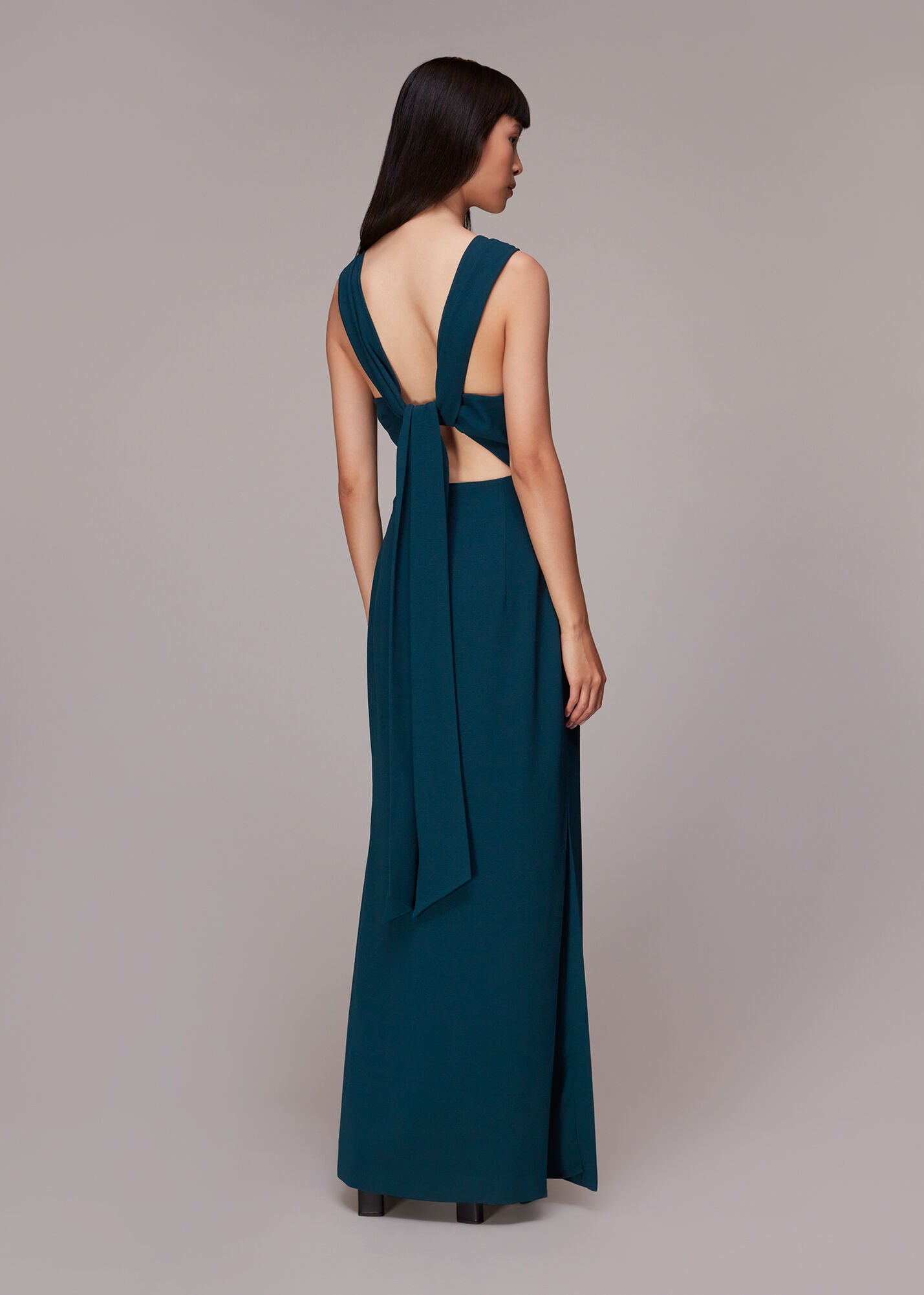 Whistles tie best sale back maxi dress