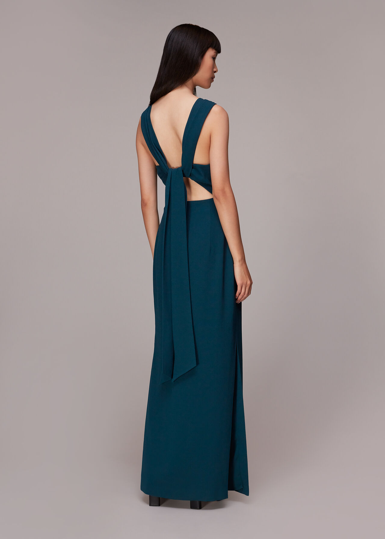 Teal Tie Back Maxi Dress | WHISTLES