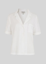 Stripe Dobby Pyjama Shirt White