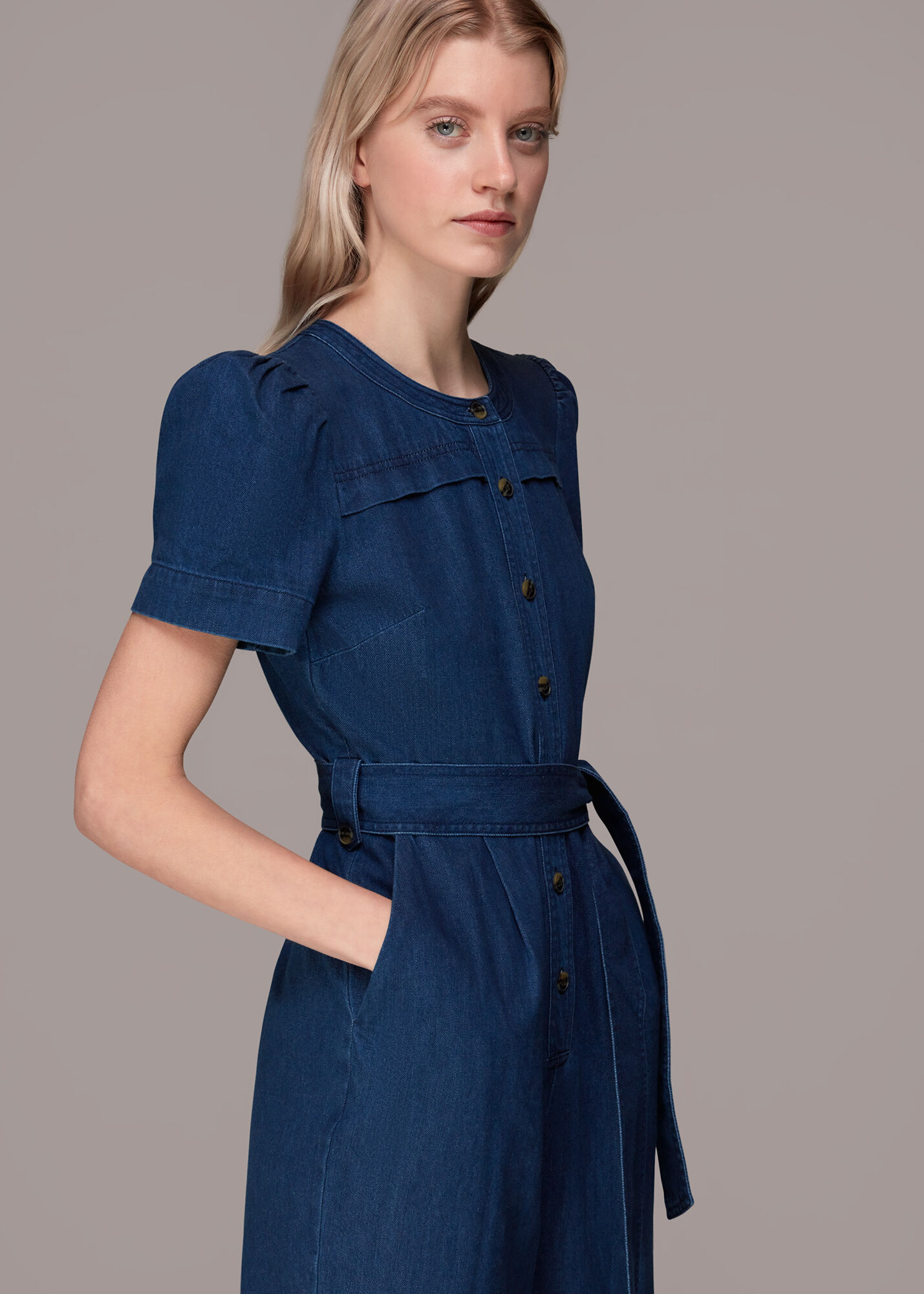 Denim Alana Denim Jumpsuit WHISTLES