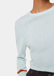 Stripe Sleeve Detail Crew