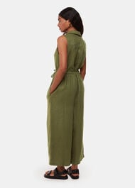 Petite Bella Linen Wrap Jumpsuit