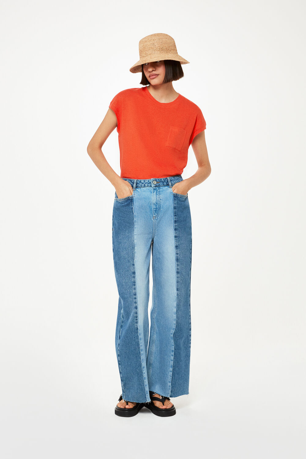 Ember Linen Mix Pocket Tee