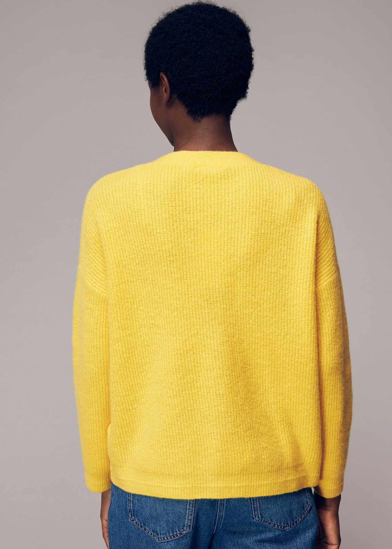 Easy Wool Mix Rib Cardigan