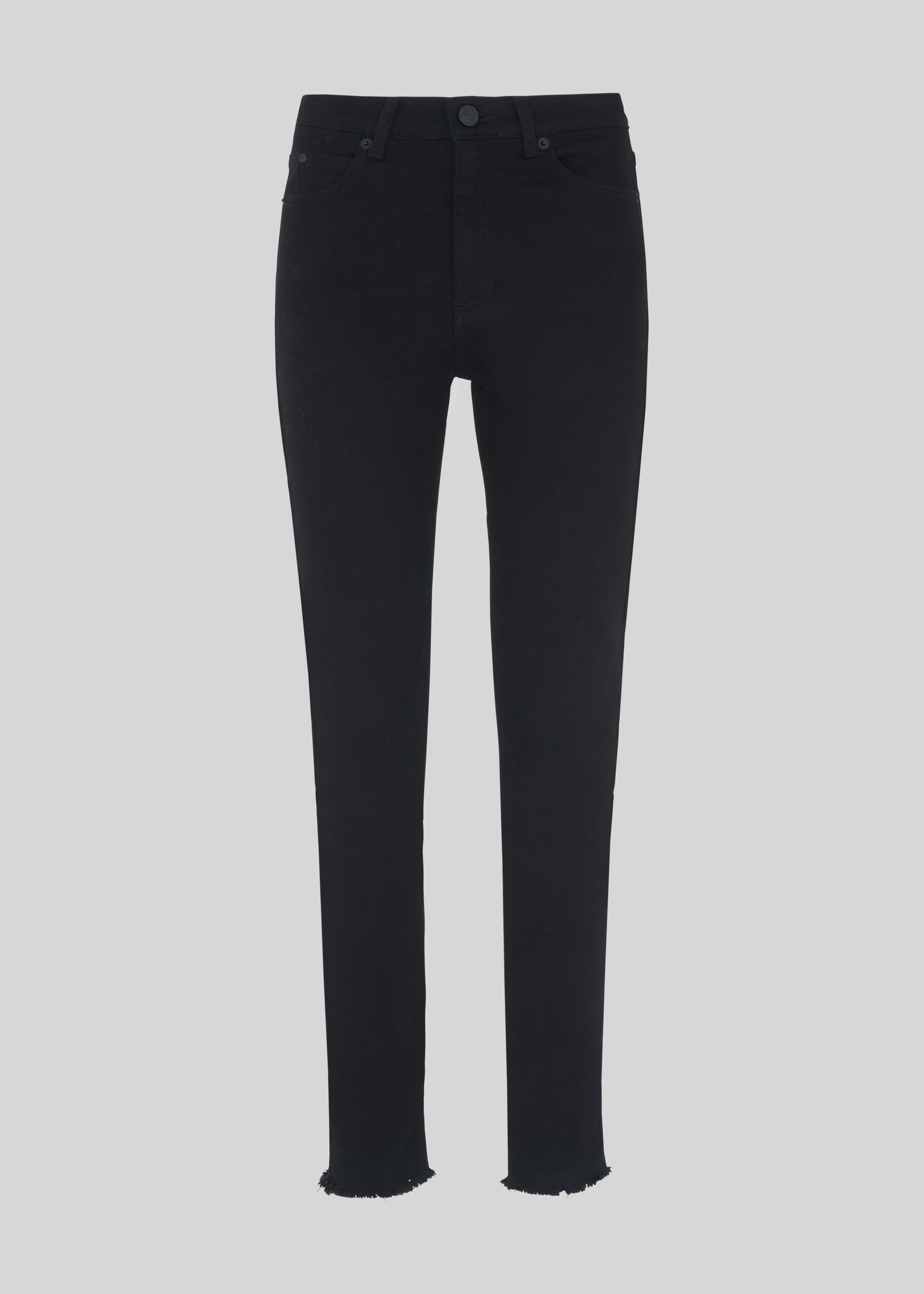 Raw Hem Black Skinny Jean Black WHISTLES Whistles UK