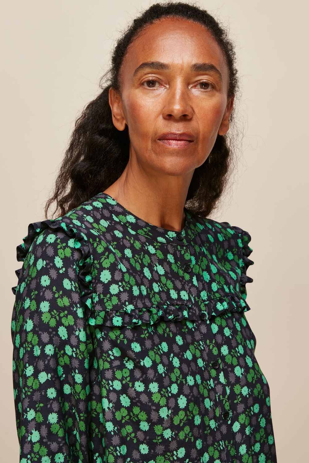 Winter Ditsy Printed Top