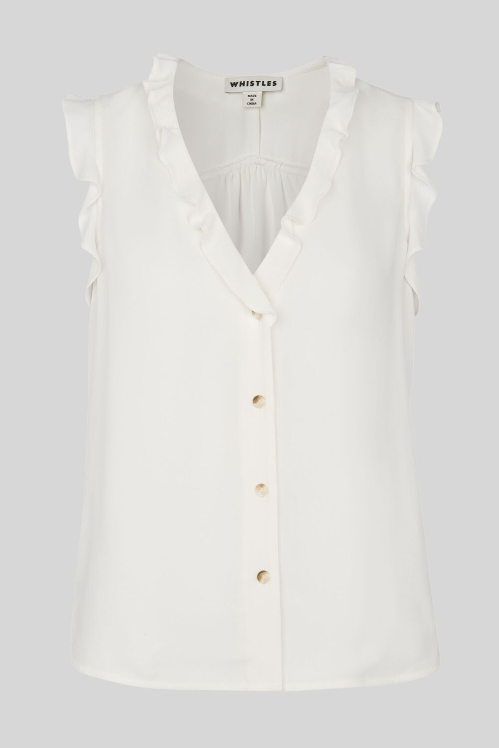 Emily Frill Top Ivory/Multi