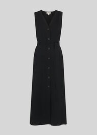 Cody Button Through Dress Black